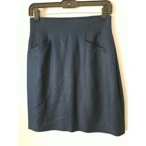 Henri Bendel Navy Pencil Skirt